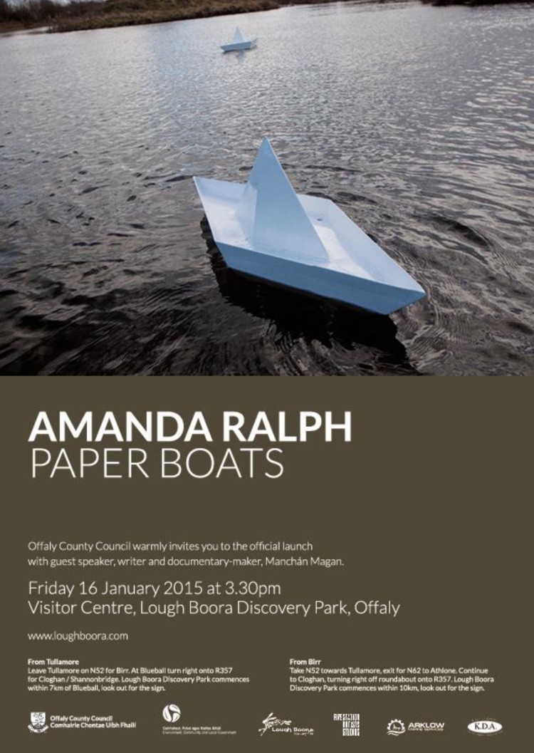 Amanda Ralph's 'Paper Boats' launch in Lough Boora - Friday 16th January 2015