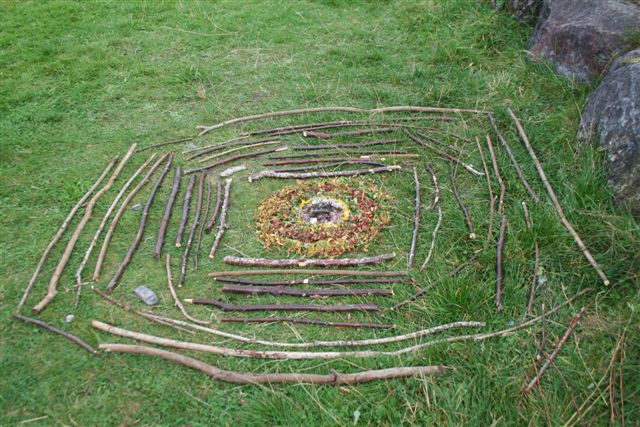 An image of one of the works of art made from natural materials at Lough Boora Discovery Park as part of a tribute to Jean Conroy on Sunday 28 September 2014.