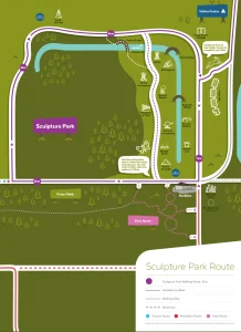 Sculpture Trail Map, link opens in new tab